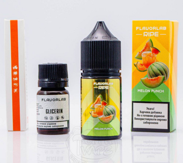Рідина Flavorlab Ripe Salt Melon Punch 30ml 50mg зі смаком пуншу із динею (набір компонентів)