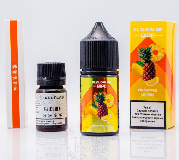Рідина Flavorlab Ripe Salt Pineapple Lemon 30ml 50mg зі смаком ананасу та лимону (набір компонентів)