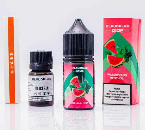 Рідина Flavorlab Ripe Salt Watermelon Menthol 30ml 50mg зі смаком кавуна та ментолу (набір компонентів)