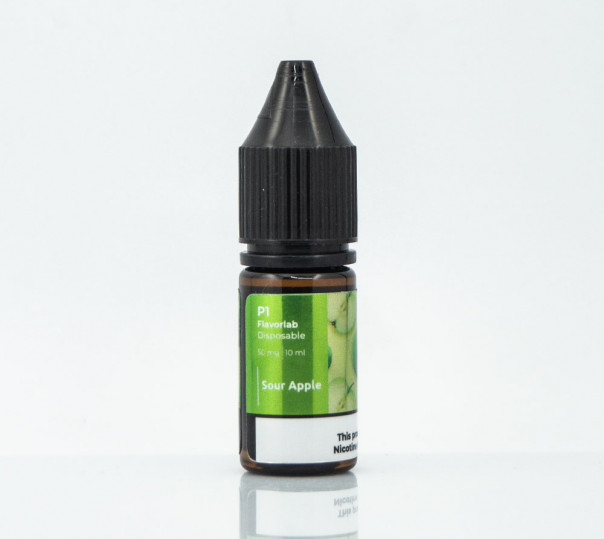 Жидкость Flavorlab P1 Salt Sour Apple 10ml 50mg на солевом никотине со вкусом кислого яблока