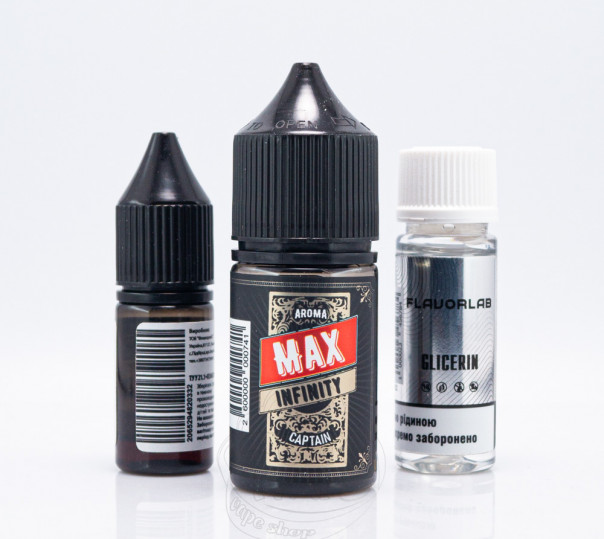 Рідина Aroma Max Infinity Salt Captain 30ml 50mg зі смаком тютюну з травами (набір компонентів)