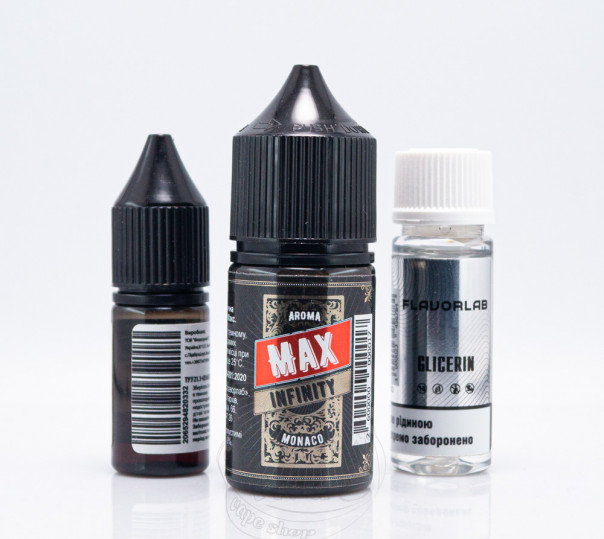 Жидкость Aroma Max Infinity Salt Monaco 30ml 50mg со вкусом табака с орехом (набор компонентов)