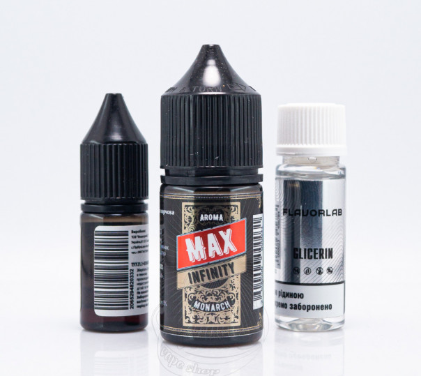 Рідина Aroma Max Infinity Salt Monarch 30ml 50mg зі смаком тютюну з чорносливом (набір компонентів)