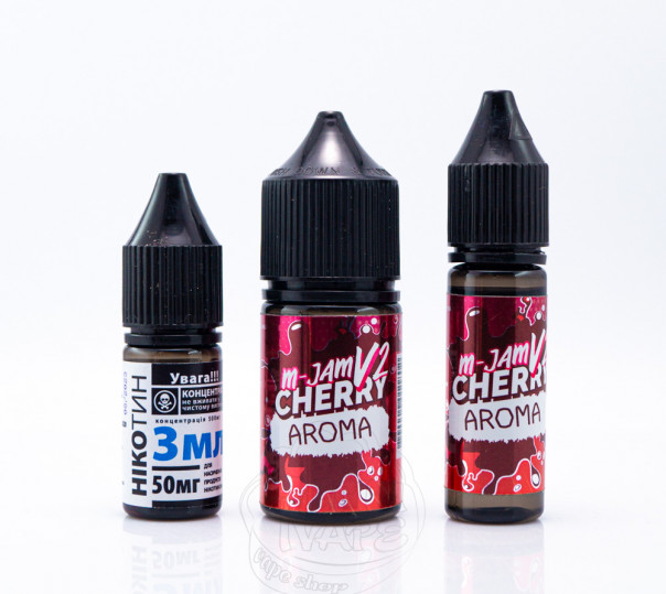 Жидкость M-JAM V2 Salt Cherry 30ml 50mg со вкусом вишни с холодком (набор компонентов)
