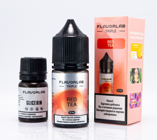 Рідина Flavorlab Triple Salt Red Tea 30ml 50mg зі смаком чаю каркаде (набір компонентів)