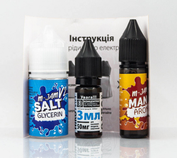 Набір для приготування рідини M-Jam v2 Salt Mango 30ml 50mg на сольовому нікотині Набір для приготування рідини M-Jam v2 Salt Mango 30ml 50mg на сольовому нікотині