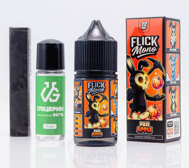 Рідина Flick Mono Salt Fuji Apple 30ml 50mg зі смаком яблука (набір компонентів)