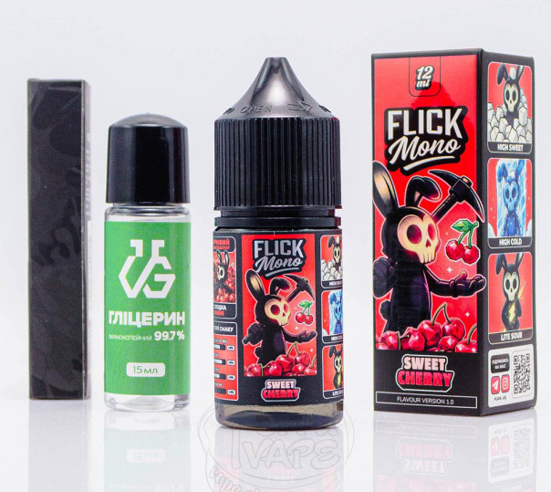 Жидкость Flick Mono Salt Sweet Cherry 30ml 50mg со вкусом вишни (набор компонентов)