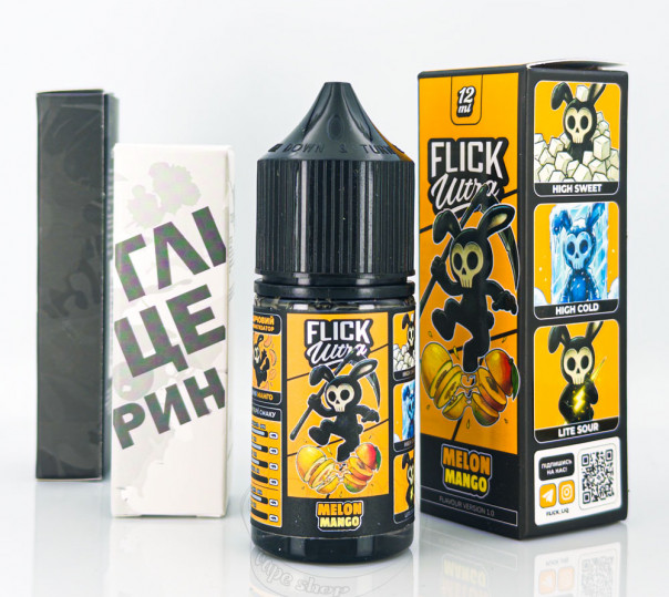 Рідина Flick Ultra Salt Melon Mango 30ml 50mg зі смаком дині та манго з холодком (набір компонентів)