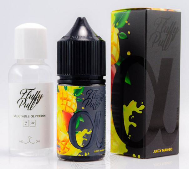 Рідина Fluffy Puff Alpha Salt Juicy Mango 30ml 50mg зі смаком манго (набір компонентів)