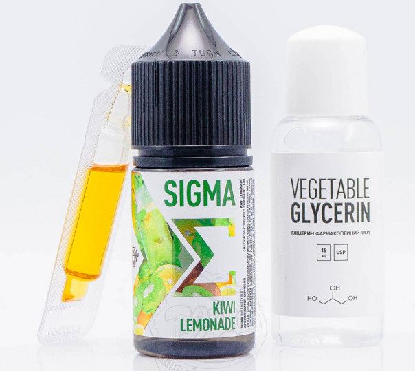 Рідина Fluffy Puff Sigma Salt Kiwi Lemonade 30ml 25mg зі смаком лимонаду із ківі (набір компонентів)