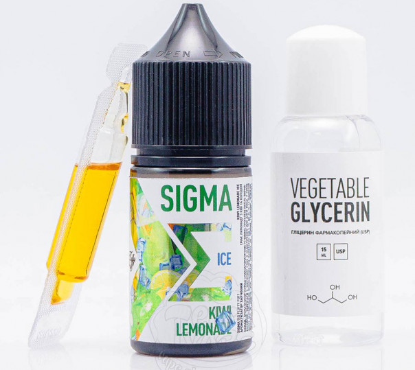Жидкость Fluffy Puff Sigma Salt Kiwi Lemonade Ice 30ml 50mg со вкусом лимонада из киви с холодком (набор компонентов)