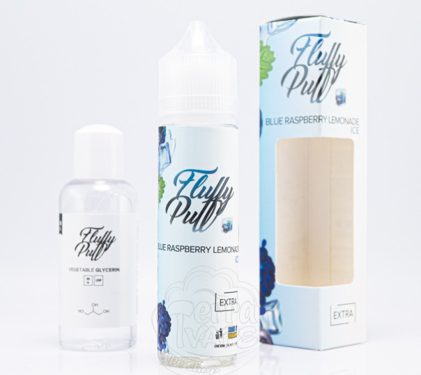 Рідина Fluffy Puff Salt Blue Raspberry Lemonade Ice 60ml 25mg (набір компонентів)