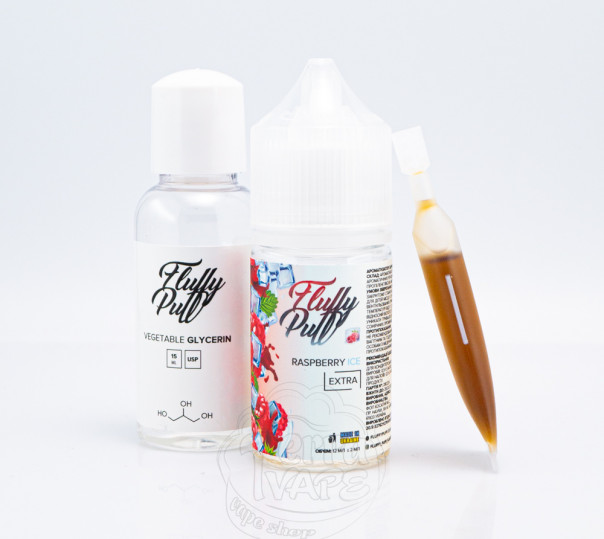 Рідина Fluffy Puff Salt Raspberry Ice 30ml 25mg (набір компонентів)