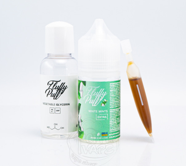 Рідина Fluffy Puff Salt White Mints 30ml 50mg (набір компонентів)
