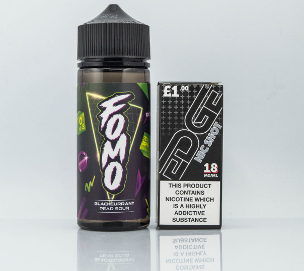 Жидкость FOMO Organic Blackcurrant Pear Sour 110ml 1.5mg на органическом никотине со вкусом смородины и груши