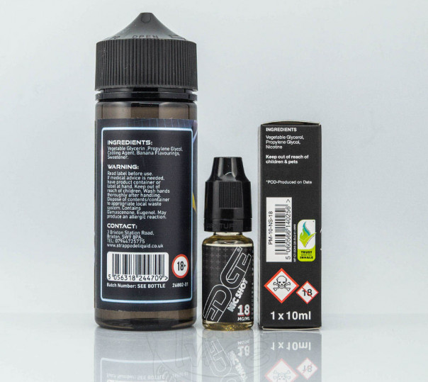Рідина FOMO Organic Blueberry Banana 110ml 1.5mg на органічному нікотині зі смаком чорниці та банана з холодком Рідина FOMO Organic Blueberry Banana 110ml 1.5mg на органічному нікотині зі смаком чорниці та банана з холодком