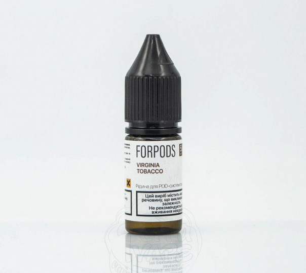 Рідина ForPods Salt Virginia Tobacco 10ml 50mg на сольовому нікотині зі смаком м'якого тютюну