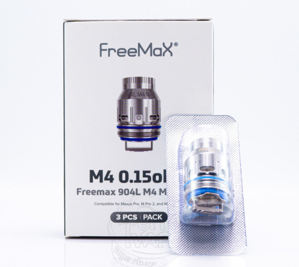 Испаритель Freemax 904L M Mesh Coil M4 0.15Ом для M Pro/2/3, Fireluke/Pro, Mesh Pro, Maxus Pro Tank