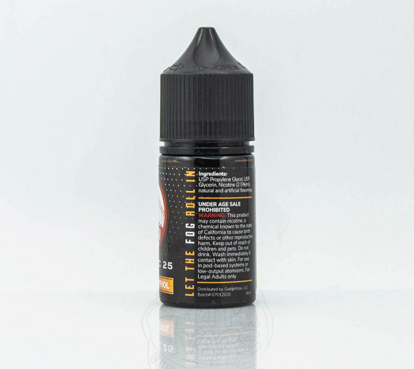 Рідина Frisco Vapor Salt Mango Menthol 30ml 50mg на сольовому нікотині зі смаком манго з ментолом Рідина Frisco Vapor Salt Mango Menthol 30ml 50mg на сольовому нікотині зі смаком манго з ментолом