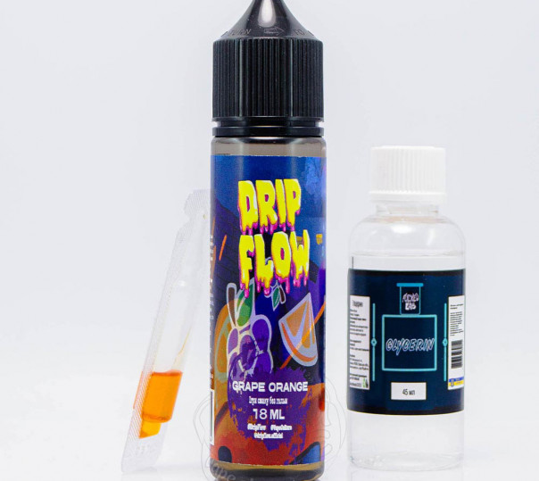 Жидкость Drip Flow Organic Grape Orange 60ml 3mg со вкусом винограда и апельсина (набор компонентов)