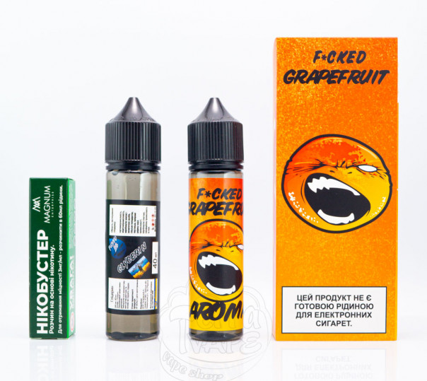 Рідина Fucked Organic Grapefruit 60ml 3mg зі смаком грейпфрута (набір компонентів)