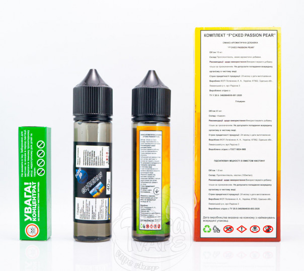 Жидкость Fucked Organic Passion Pear 60ml 3mg со вкусом груши и маракуйи (набор компонентов) Жидкость Fucked Organic Passion Pear 60ml 3mg со вкусом груши и маракуйи (набор компонентов)