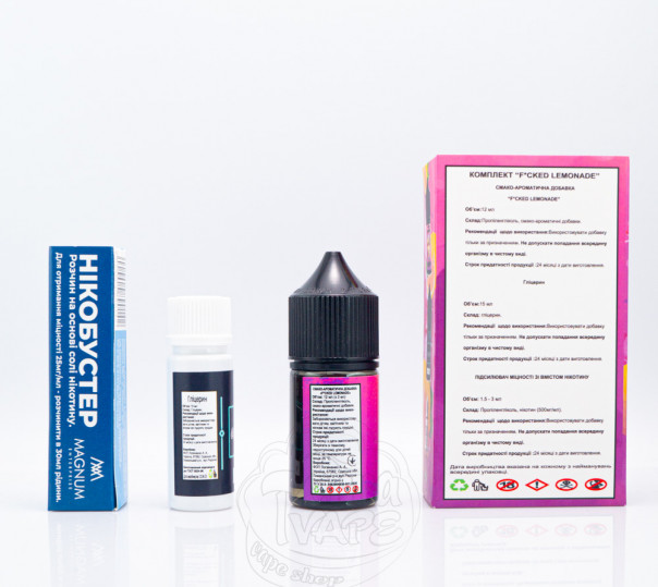 Рідина Fucked Salt Pink Lemonade 30ml 0mg зі смаком рожевого лимонаду (набір компонентів) Рідина Fucked Salt Pink Lemonade 30ml 0mg зі смаком рожевого лимонаду (набір компонентів)