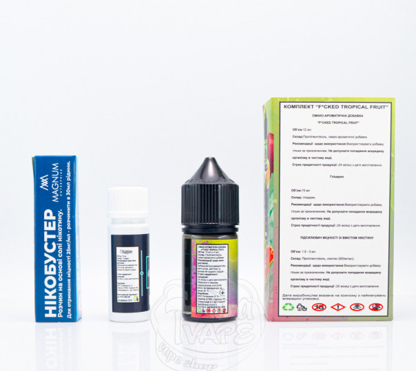 Рідина Fucked Salt Tropical Fruit 30ml 0mg зі смаком тропічних фруктів (набір компонентів) Рідина Fucked Salt Tropical Fruit 30ml 0mg зі смаком тропічних фруктів (набір компонентів)
