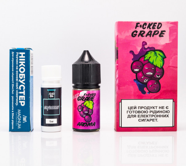 Рідина Fucked Salt Grape 30ml 50mg зі смаком винограду (набір компонентів)