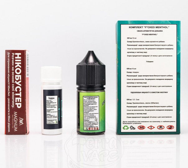 Жидкость Fucked Salt Menthol 30ml 0mg со вкусом жвачки с ментолом (набор компонентов) Жидкость Fucked Salt Menthol 30ml 0mg со вкусом жвачки с ментолом (набор компонентов)