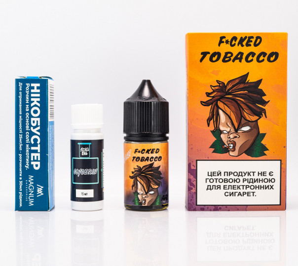 Рідина Fucked Salt Tobacco 30ml 25mg зі смаком тютюну (набір компонентів)