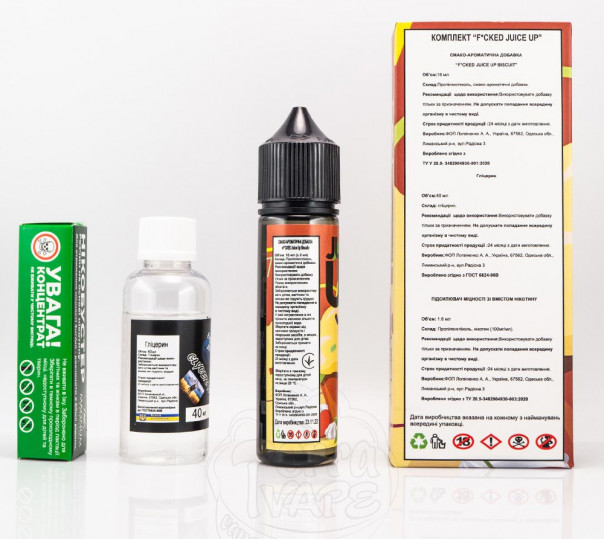Жидкость Juice Up Organic Biscuits 60ml 0mg со вкусом бисквита (набор компонентов) Жидкость Juice Up Organic Biscuits 60ml 0mg со вкусом бисквита (набор компонентов)
