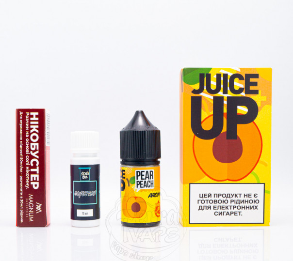 Жидкость Juice Up Salt Pear Peach 30ml 25mg со вкусом груши и персика (набор компонентов)