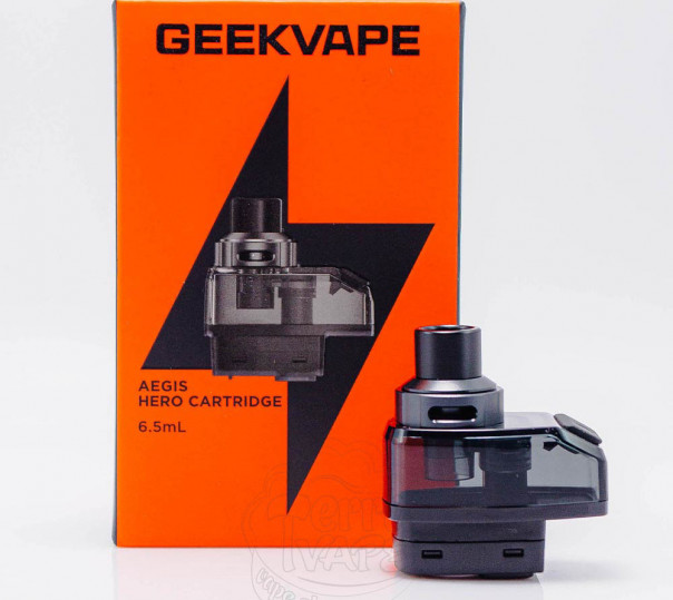Пустой картридж Geekvape Aegis Hero 5 Cartridge 6.5ml Iron Black для многоразовой POD системы Aegis Hero 5, H45, Classic (Aegis Hero 2, 3)