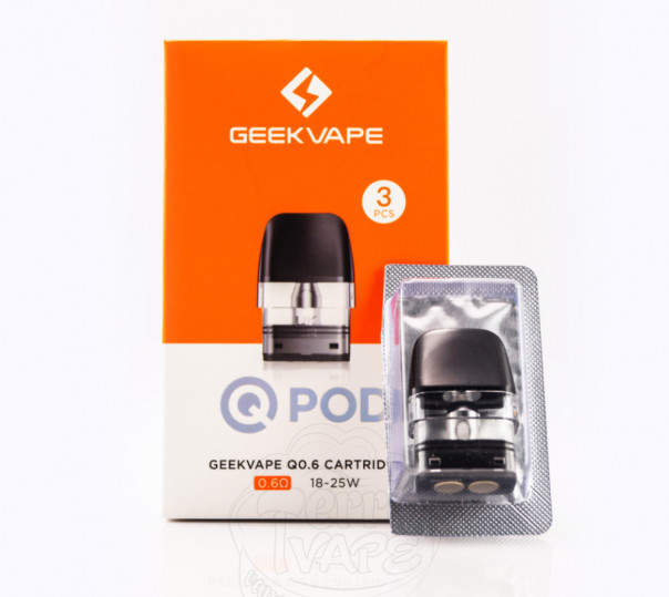 Картридж Geekvape Q Pod Cartridge 0.6 Ом (2ml, Top-Fill) для багаторазових POD систем Sonder Q/Q2, Aegis Hero Q, Wenax Q/Q Pro/Ultra та ін