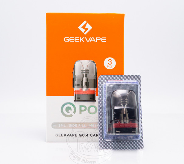 Картридж Geekvape Q Pod Cartridge 0.4 Ом (3ml, Side-Fill) для багаторазових POD систем Sonder Q2, Aegis Hero Q, Wenax Q Pro/Ultra та ін