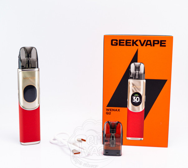 Geekvape Wenax Q2 Pod System Kit 1250mAh Ruby Amber Багаторазова POD система Geekvape Wenax Q2 Pod System Kit 1250mAh Ruby Amber Багаторазова POD система