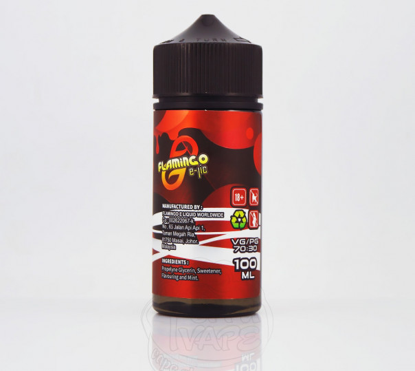 Рідина Flamingo Organic Berry Cola 100ml 0mg без нікотину зі смаком коли з ягодами Рідина Flamingo Organic Berry Cola 100ml 0mg без нікотину зі смаком коли з ягодами