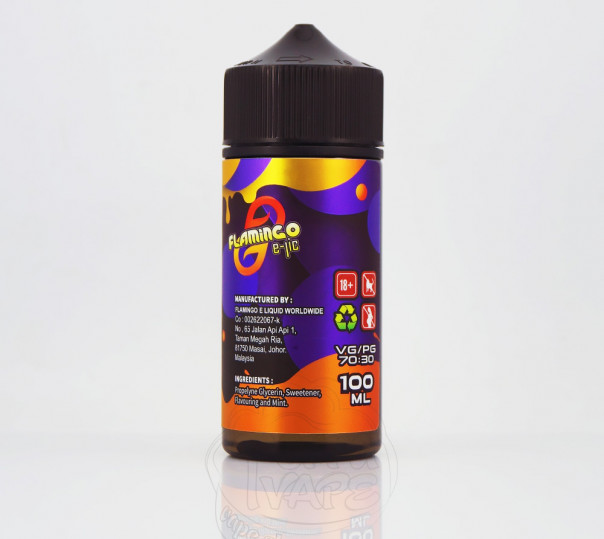 Рідина Flamingo Organic Mango Blackcurrant 100ml 0mg без нікотину зі смаком манго і смородини Рідина Flamingo Organic Mango Blackcurrant 100ml 0mg без нікотину зі смаком манго і смородини