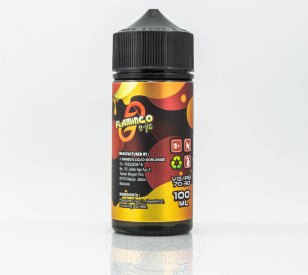 Рідина Flamingo Organic Orange 100ml 3mg на органічному нікотині зі смаком апельсина