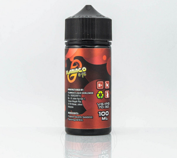 Рідина Flamingo Organic Pomegranate Strawberry 100ml 3mg на органічному нікотині зі смаком граната і полуниці