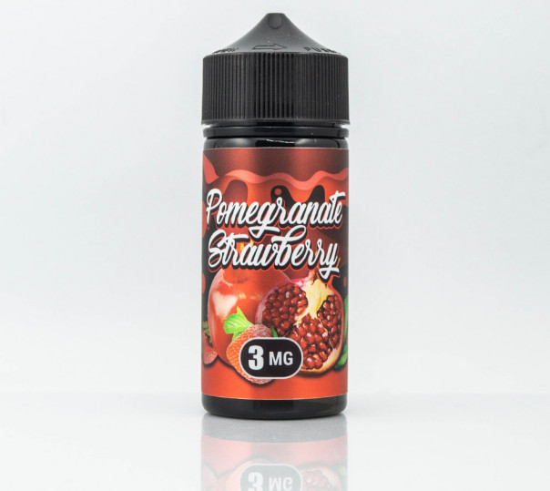 Рідина Flamingo Organic Pomegranate Strawberry 100ml 3mg на органічному нікотині зі смаком граната і полуниці