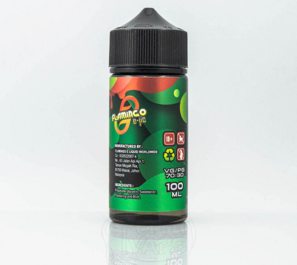Рідина Flamingo Organic Strawberry Watermelon 100ml 3mg на органічному нікотині зі смаком полуниці та кавуна Рідина Flamingo Organic Strawberry Watermelon 100ml 3mg на органічному нікотині зі смаком полуниці та кавуна