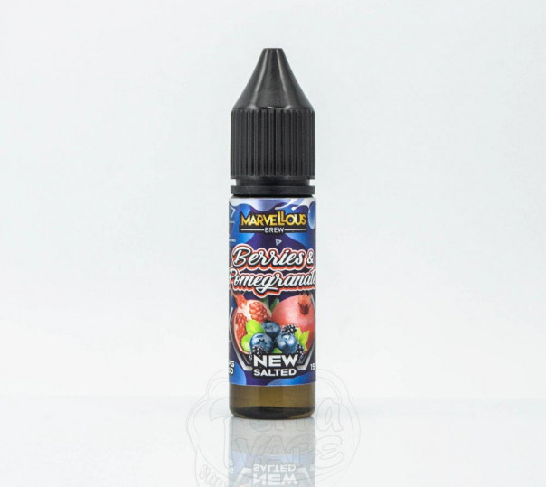 Рідина Marvellous Brew Salt Berries & Pomegranate 15ml 50mg на сольовому нікотині зі смаком ягід і граната