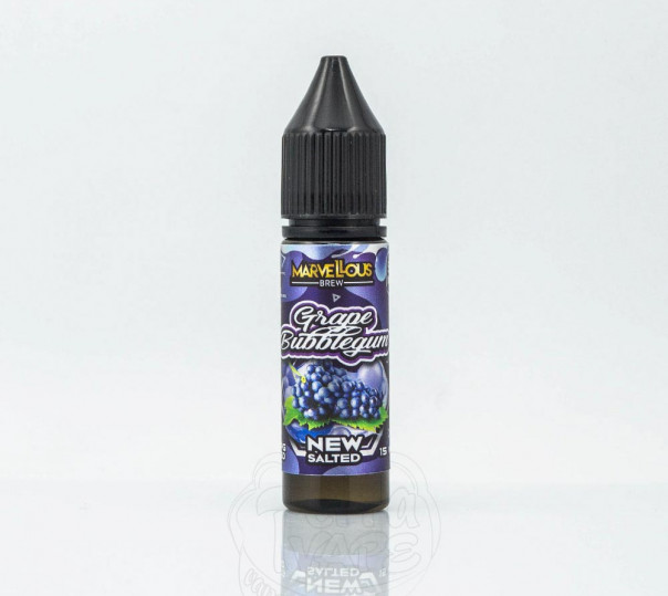 Рідина Marvellous Brew Salt Grape Bubblegum 15ml 35mg на сольовому нікотині зі смаком виноградної жуйки