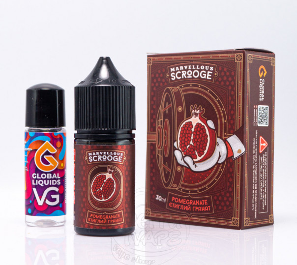 Рідина Marvellous Scrooge Salt Pomegranate 30ml 50mg зі смаком гранату (набір компонентів)