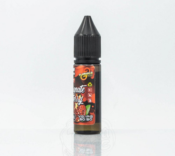 Рідина Flamingo Salt Pomegranate Strawberry 15ml 35mg на сольовому нікотині зі смаком граната і полуниці Рідина Flamingo Salt Pomegranate Strawberry 15ml 35mg на сольовому нікотині зі смаком граната і полуниці