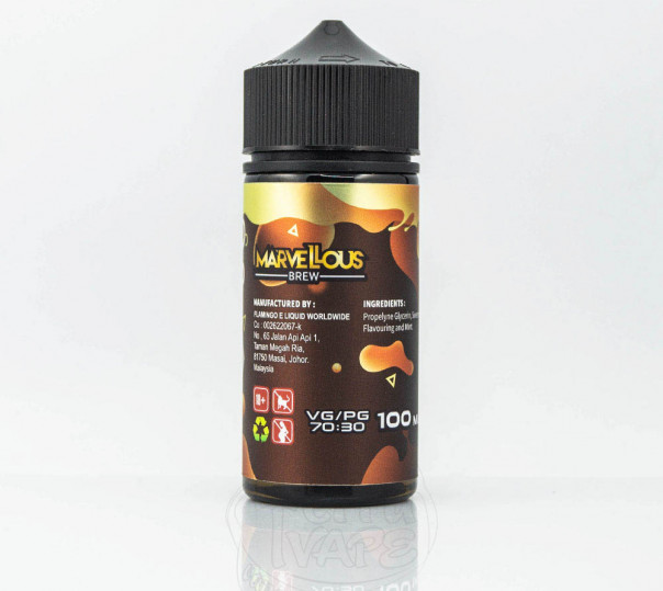 Рідина Marvellous Brew Caramel Macchiato 100ml 0mg без нікотину зі смаком кави Рідина Marvellous Brew Caramel Macchiato 100ml 0mg без нікотину зі смаком кави