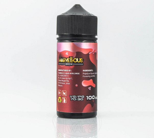 Жидкость Marvellous Brew Dragonfruit Strawberry Kiwi 100ml 0mg без никотина со вкусом клубники, киви и драгонфрукта Жидкость Marvellous Brew Dragonfruit Strawberry Kiwi 100ml 0mg без никотина со вкусом клубники, киви и драгонфрукта